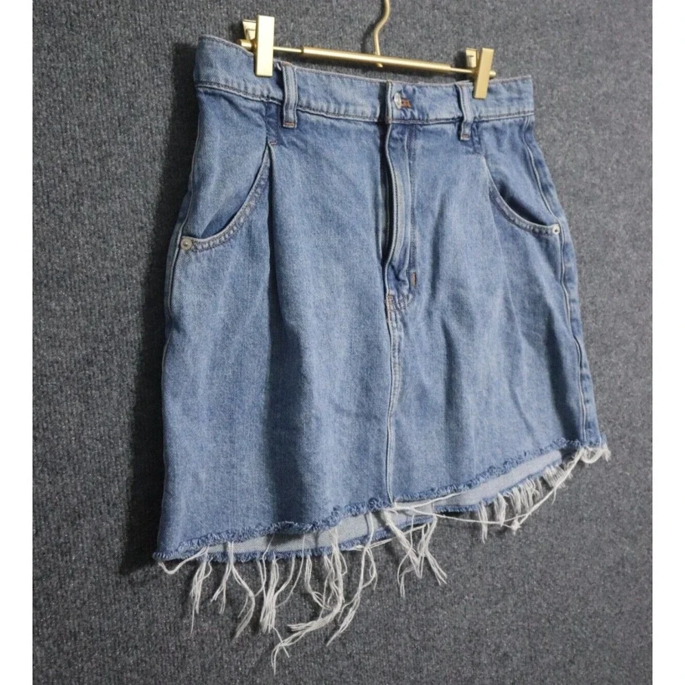 Free People Skirt Women 30 Blue Flirt‎ Denim Jean Cosmico 15.5